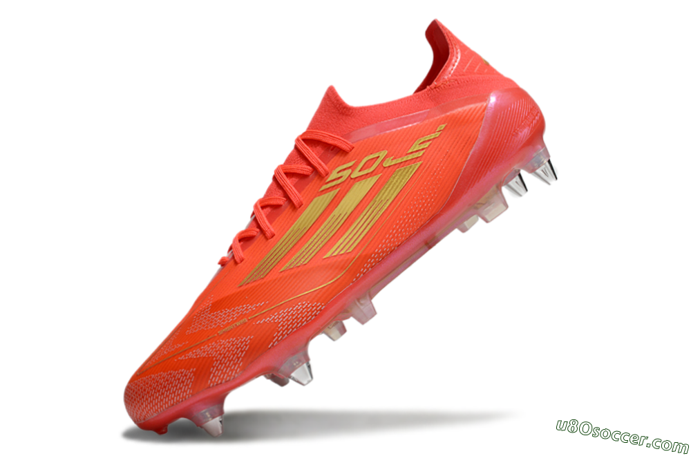 Adidas F50 Elite SG Soft Ground Soccer Cleats - Red/Gold 5