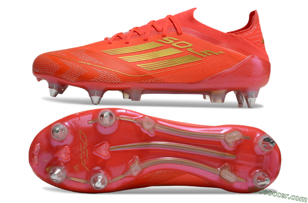 Adidas F50 Elite SG Soft Ground Soccer Cleats - Red/Gold 0