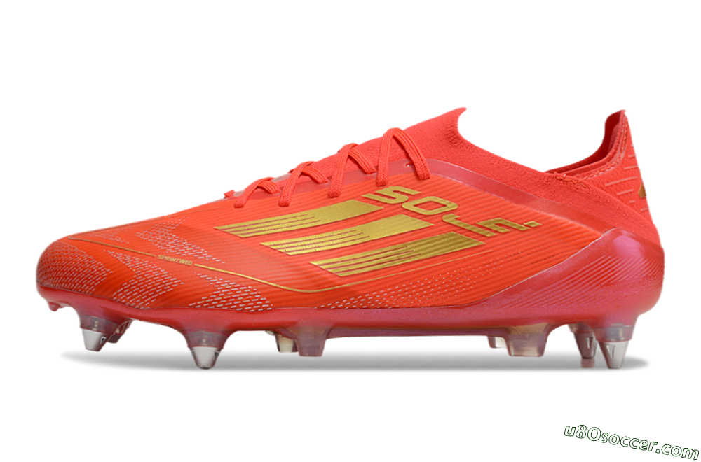 Adidas F50 Elite SG Soft Ground Soccer Cleats - Red/Gold 2