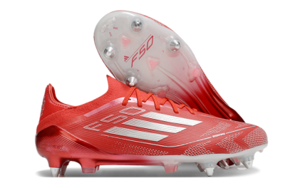 Adidas F50 Elite SG Soft Ground Soccer Cleats - Red/Silver