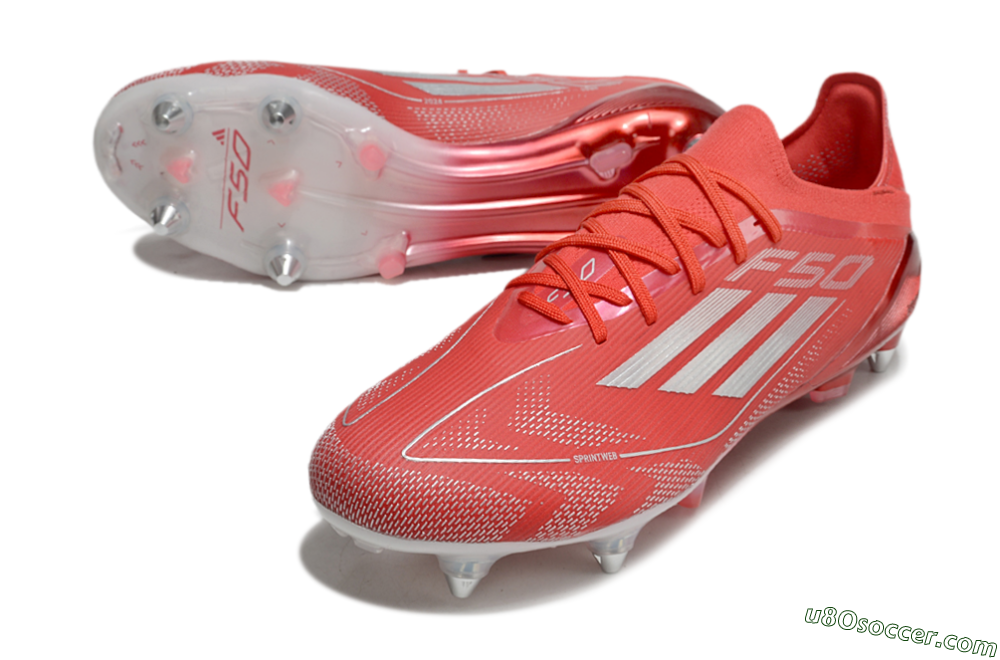 Adidas F50 Elite SG Soft Ground Soccer Cleats - Red/Silver 3