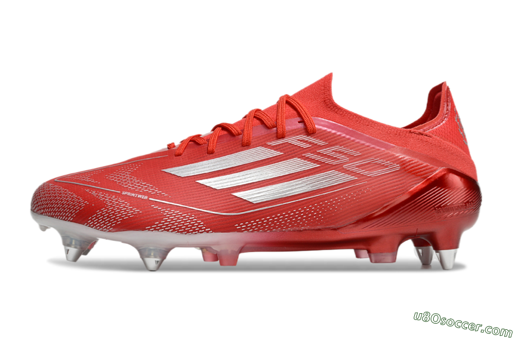 Adidas F50 Elite SG Soft Ground Soccer Cleats - Red/Silver 2
