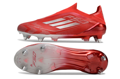 Adidas F50 Elite Laceless SG Soft Ground Soccer Cleats - Red/Silver