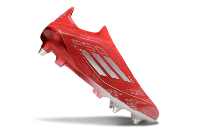 Adidas F50 Elite Laceless SG Soft Ground Soccer Cleats - Red/Silver