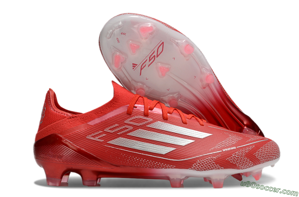 Adidas F50 Elite FG Firm Ground Soccer Cleats - Red/Silver 1
