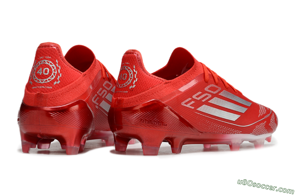 Adidas F50 Elite FG Firm Ground Soccer Cleats - Red/Silver 6