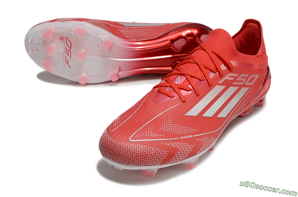 Adidas F50 Elite FG Firm Ground Soccer Cleats - Red/Silver 3