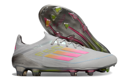 Adidas F50 Elite FG Firm Ground Soccer Cleats - Grey/Pink/Yellow