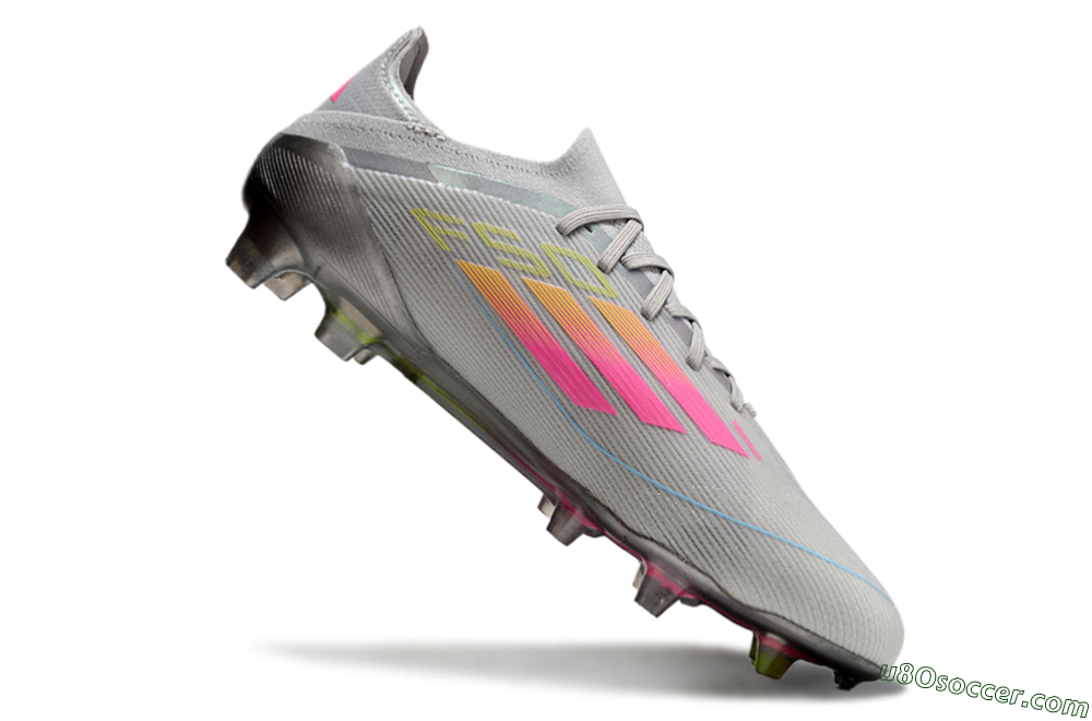 Adidas F50 Elite FG Firm Ground Soccer Cleats - Grey/Pink/Yellow 4