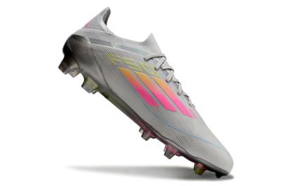 Adidas F50 Elite FG Firm Ground Soccer Cleats - Grey/Pink/Yellow
