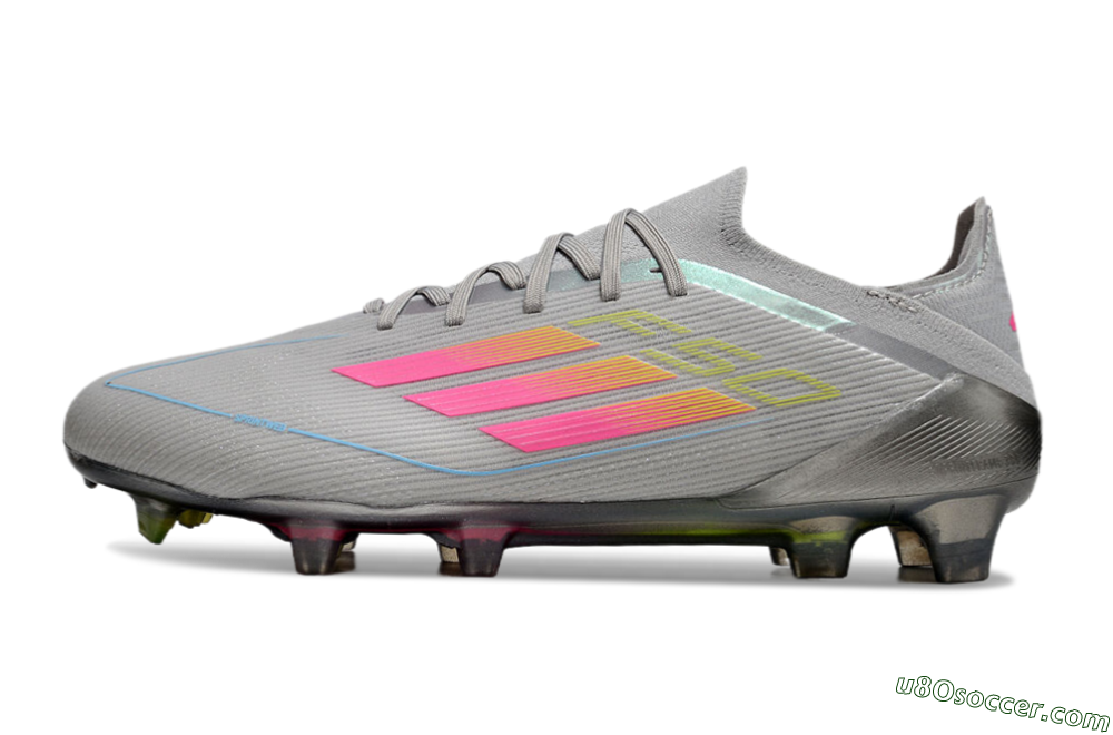 Adidas F50 Elite FG Firm Ground Soccer Cleats - Grey/Pink/Yellow 2