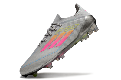 Adidas F50 Elite FG Firm Ground Soccer Cleats - Grey/Pink/Yellow