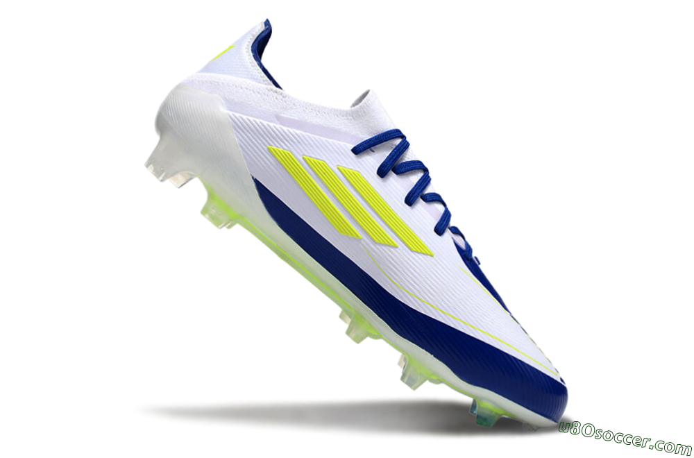 Messi x Adidas F50 Elite FG Firm Ground Soccer Cleats - White/Blue/Yellow 4