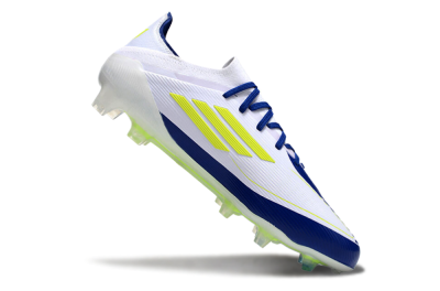 Messi x Adidas F50 Elite FG Firm Ground Soccer Cleats - White/Blue/Yellow