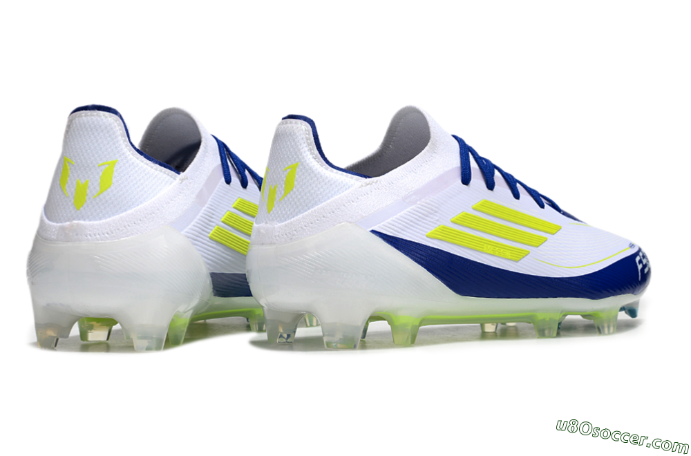 Messi x Adidas F50 Elite FG Firm Ground Soccer Cleats - White/Blue/Yellow 6