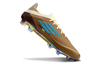 Messi x Adidas F50 Elite Benito FG Firm Ground Soccer Cleats - Brown/White/Blue