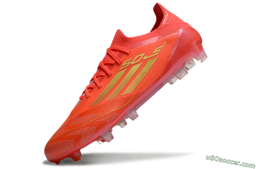 Adidas F50 Elite FG Firm Ground Soccer Cleats - Red/Gold 5