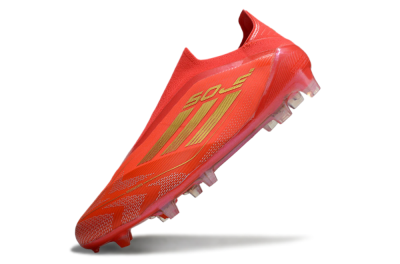 Adidas F50 Elite Laceless FG Firm Ground Soccer Cleats - Red/Gold