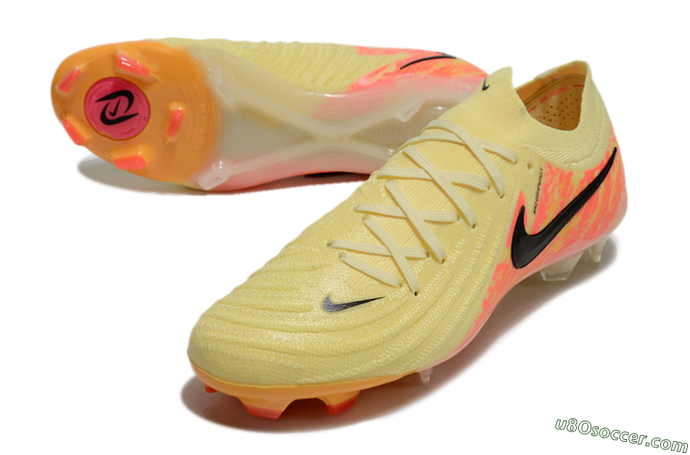 Nike Phantom Luna Elite NU FG Firm Ground Soccer Cleats - Yellow/Black/Red 3