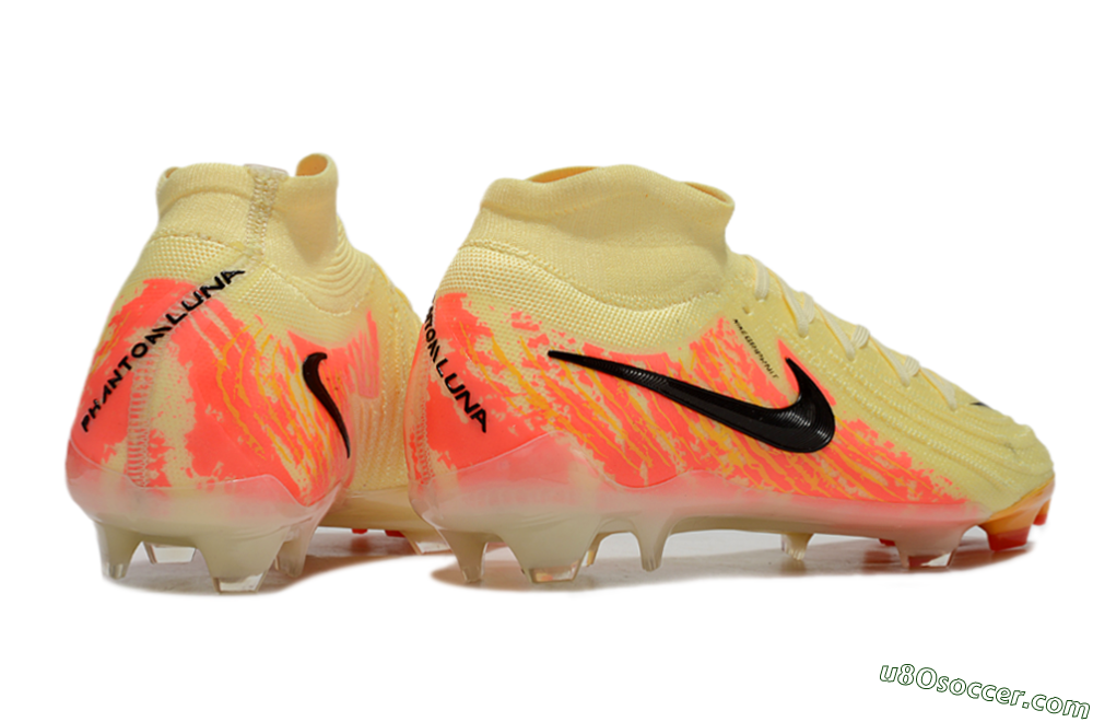 Nike Phantom Luna Elite NU FG Firm Ground Soccer Cleats - Yellow/Black/Red 6