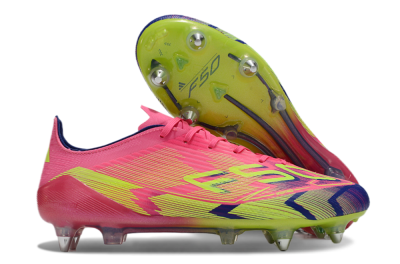 Adidas F50 Elite SG Soft Ground Soccer Cleats - Pink/Blue/Yellow
