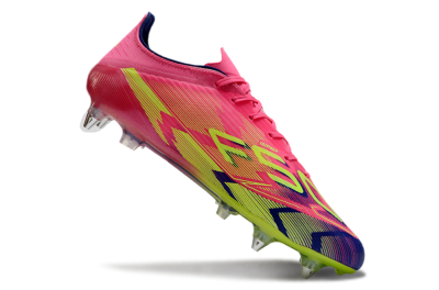 Adidas F50 Elite SG Soft Ground Soccer Cleats - Pink/Blue/Yellow