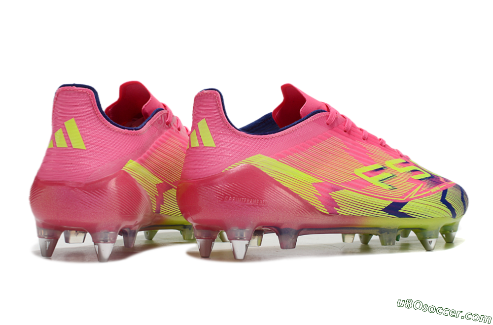 Adidas F50 Elite SG Soft Ground Soccer Cleats - Pink/Blue/Yellow 6