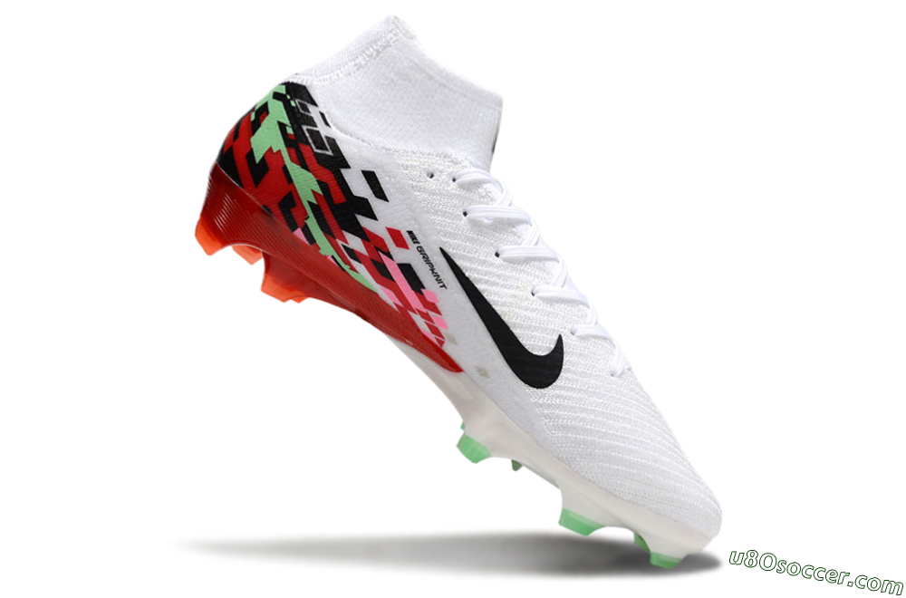 Nike Air Zoom Mercurial Superfly 10 Elite FG Firm Ground Soccer Cleats - White/Black/Red 4