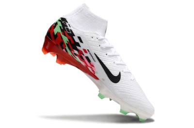 Nike Air Zoom Mercurial Superfly 10 Elite FG Firm Ground Soccer Cleats - White/Black/Red