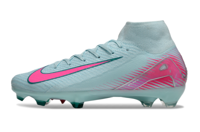 Nike Air Zoom Mercurial Superfly 10 Elite FG Firm Ground Soccer Cleats - Jade/Pink/Silver