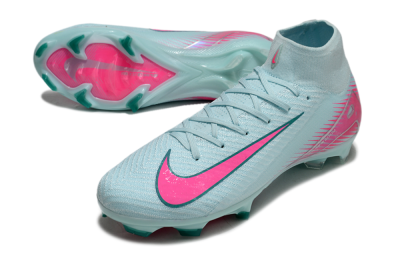 Nike Air Zoom Mercurial Superfly 10 Elite FG Firm Ground Soccer Cleats - Jade/Pink/Silver