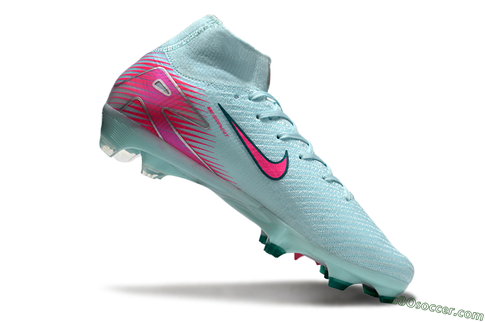 Nike Air Zoom Mercurial Superfly 10 Elite FG Firm Ground Soccer Cleats - Jade/Pink/Silver 4