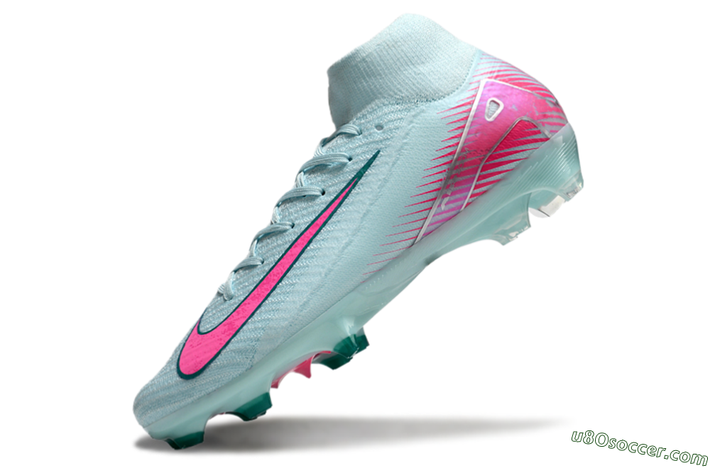 Nike Air Zoom Mercurial Superfly 10 Elite FG Firm Ground Soccer Cleats - Jade/Pink/Silver 5