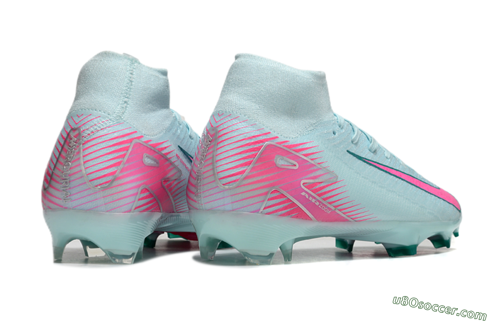 Nike Air Zoom Mercurial Superfly 10 Elite FG Firm Ground Soccer Cleats - Jade/Pink/Silver 6