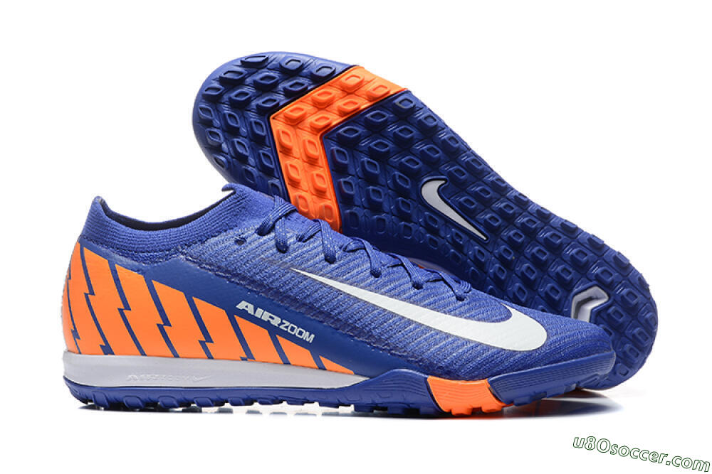Nike Air Zoom Mercurial Vapor 16 Elite TF Artificial Turf Soccer Shoes - Blue/White/Orange 1