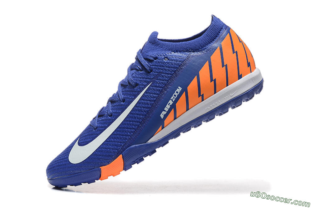 Nike Air Zoom Mercurial Vapor 16 Elite TF Artificial Turf Soccer Shoes - Blue/White/Orange 8