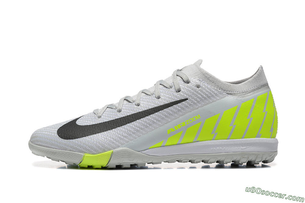 Nike Air Zoom Mercurial Vapor 16 Elite TF Artificial Turf Soccer Shoes - Grey/Yellow/Silver 2