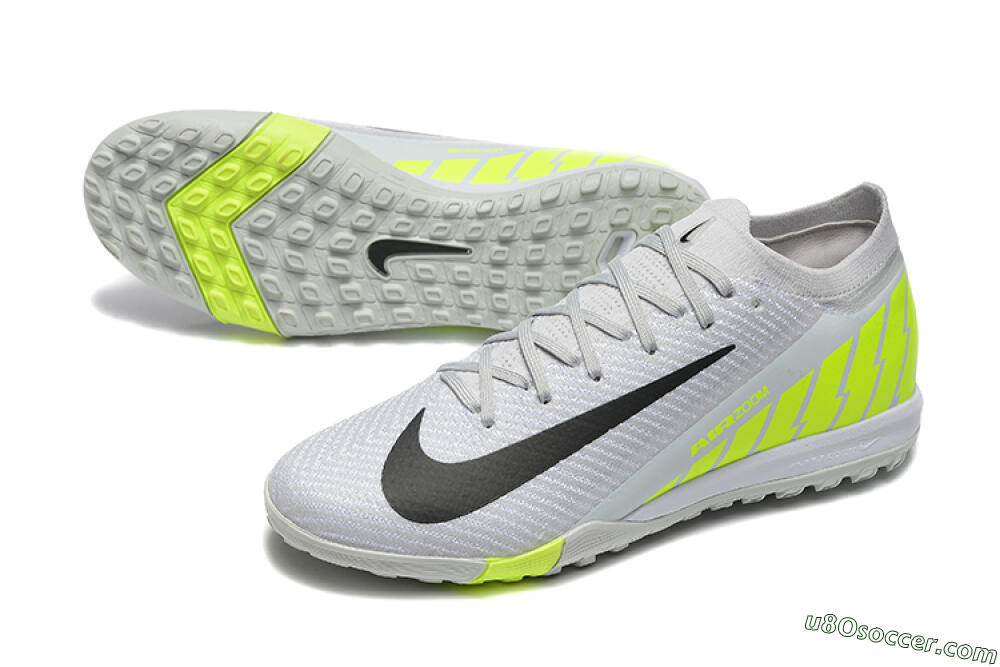 Nike Air Zoom Mercurial Vapor 16 Elite TF Artificial Turf Soccer Shoes - Grey/Yellow/Silver 3