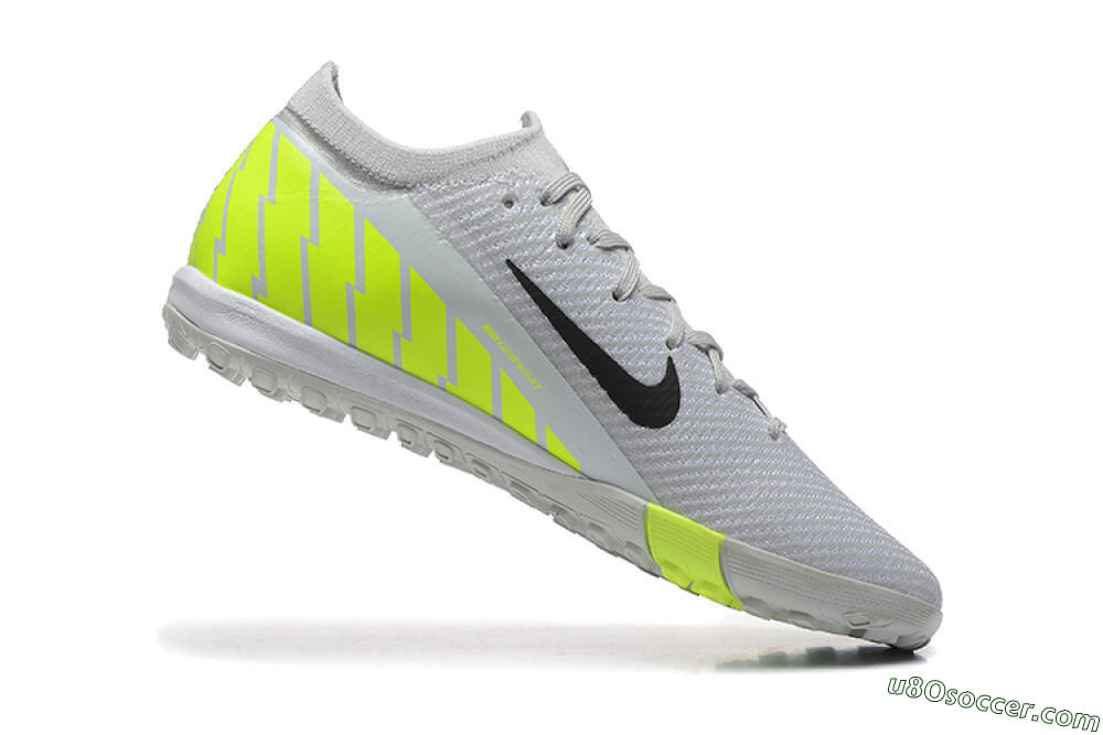 Nike Air Zoom Mercurial Vapor 16 Elite TF Artificial Turf Soccer Shoes - Grey/Yellow/Silver 7