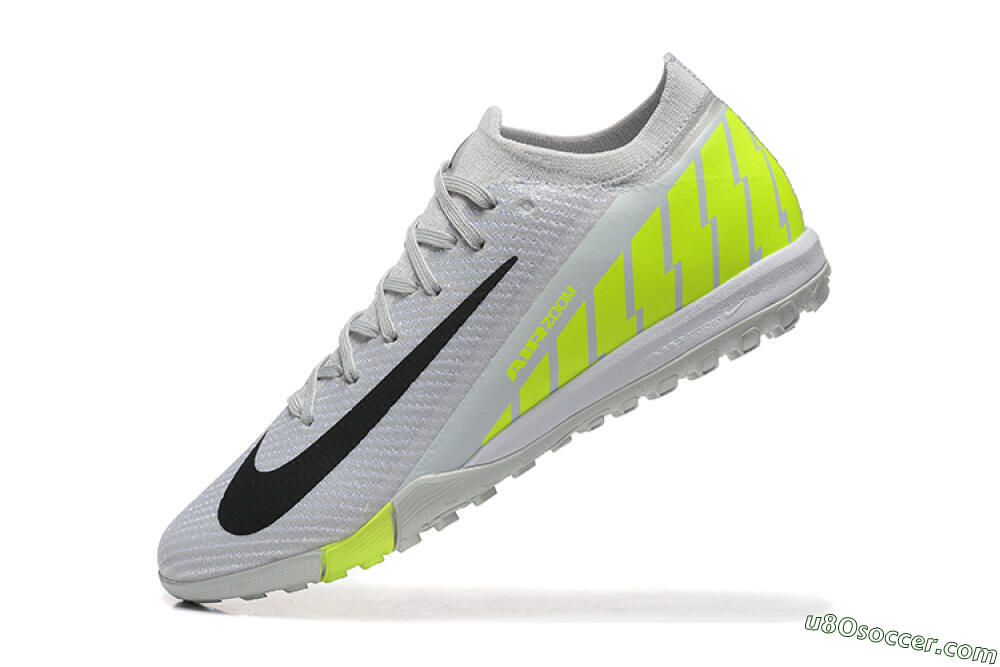 Nike Air Zoom Mercurial Vapor 16 Elite TF Artificial Turf Soccer Shoes - Grey/Yellow/Silver 8