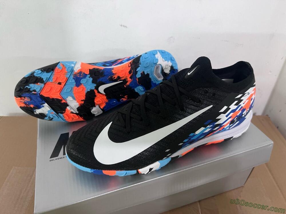 Nike Air Zoom Mercurial Vapor 16 Elite TF Artificial Turf Soccer Shoes - Black/Blue/Orange