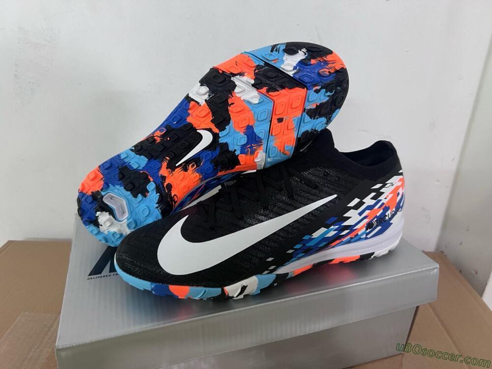 Nike Air Zoom Mercurial Vapor 16 Elite TF Artificial Turf Soccer Shoes - Black/Blue/Orange