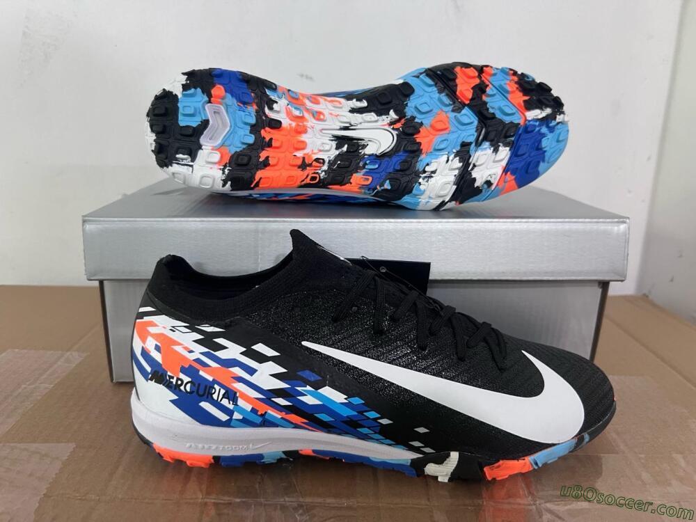 Nike Air Zoom Mercurial Vapor 16 Elite TF Artificial Turf Soccer Shoes - Black/Blue/Orange