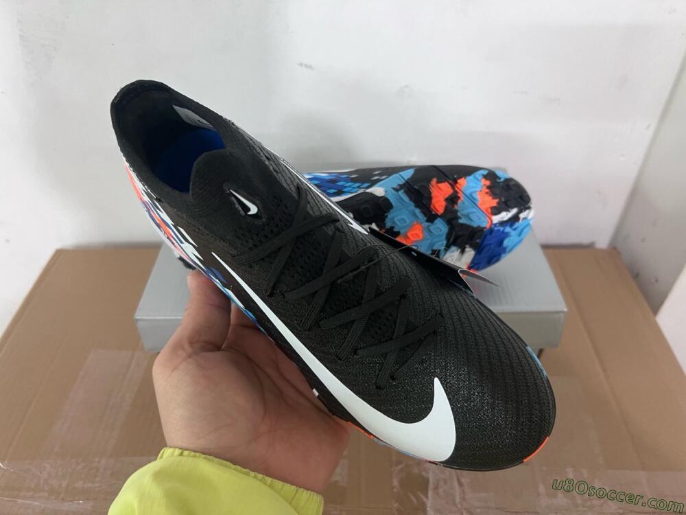 Nike Air Zoom Mercurial Vapor 16 Elite TF Artificial Turf Soccer Shoes - Black/Blue/Orange