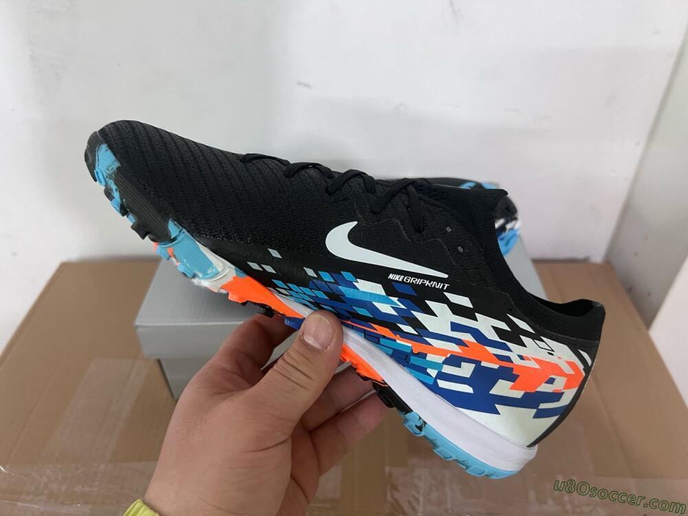 Nike Air Zoom Mercurial Vapor 16 Elite TF Artificial Turf Soccer Shoes - Black/Blue/Orange