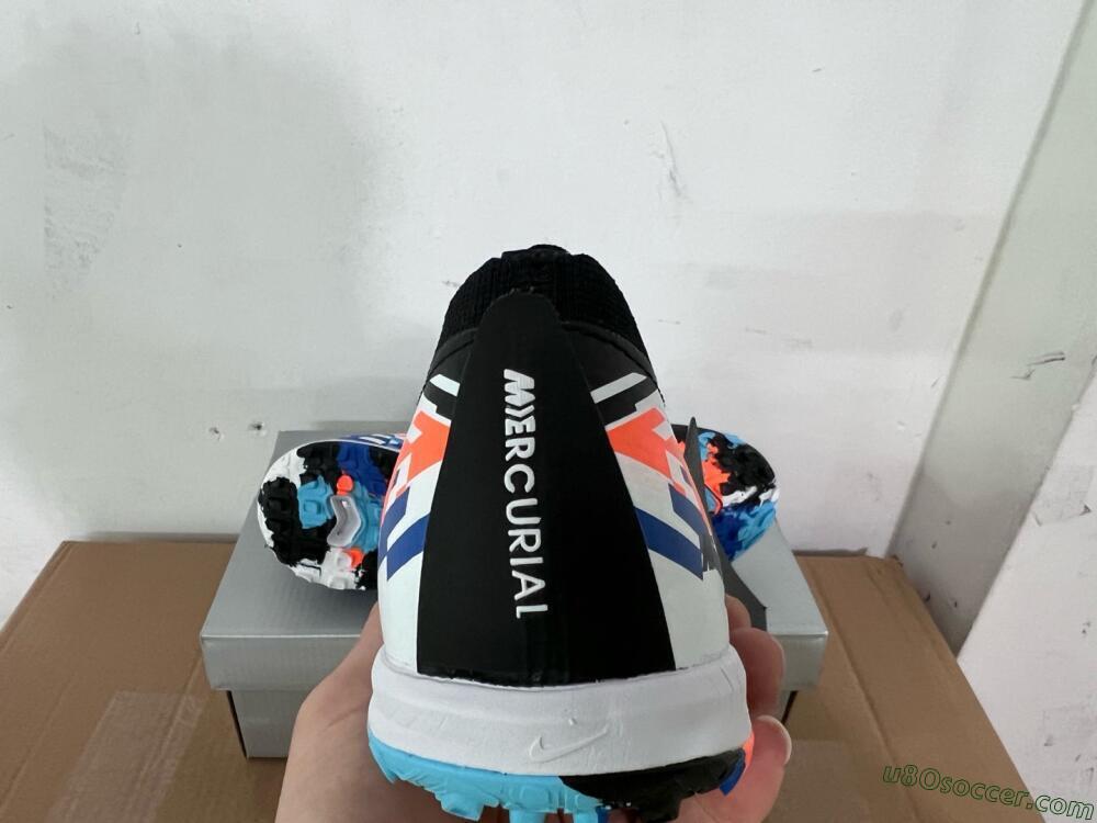 Nike Air Zoom Mercurial Vapor 16 Elite TF Artificial Turf Soccer Shoes - Black/Blue/Orange