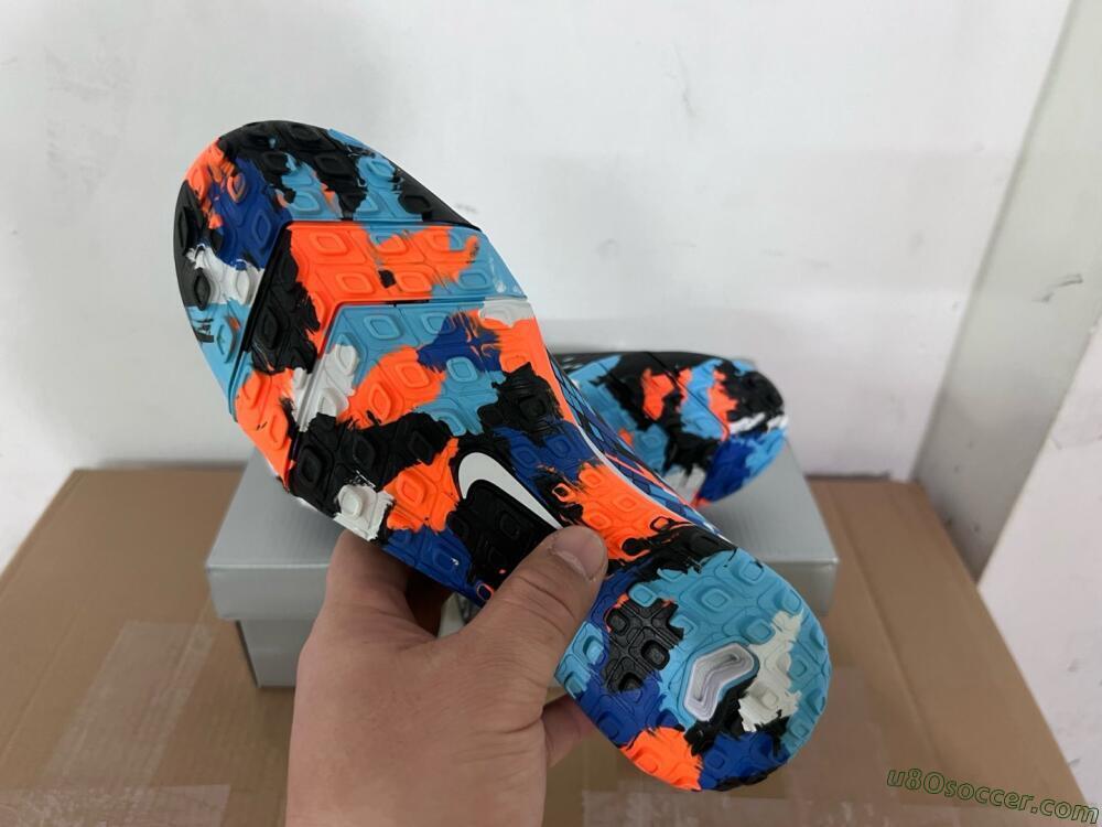 Nike Air Zoom Mercurial Vapor 16 Elite TF Artificial Turf Soccer Shoes - Black/Blue/Orange