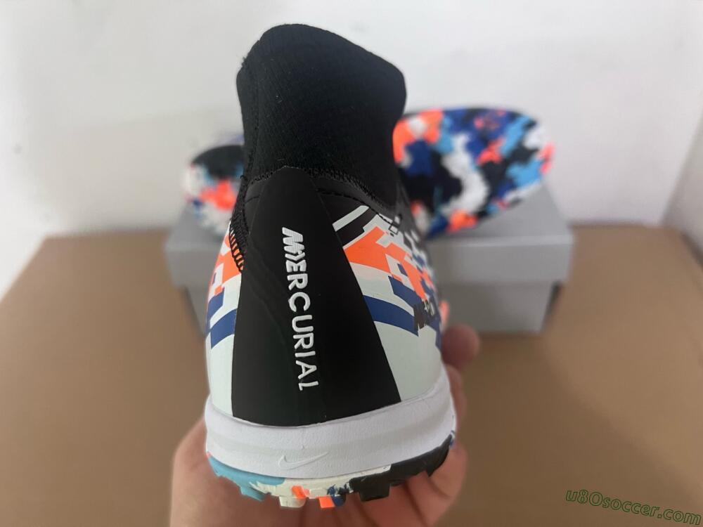 Nike Air Zoom Mercurial Superfly 10 Elite TF Artificial Turf Soccer Shoes - Black/Blue/Orange