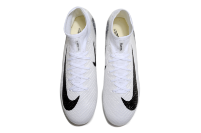 Nike Air Zoom Mercurial Superfly 10 Elite FG Firm Ground Soccer Cleats - White/Black/Blue