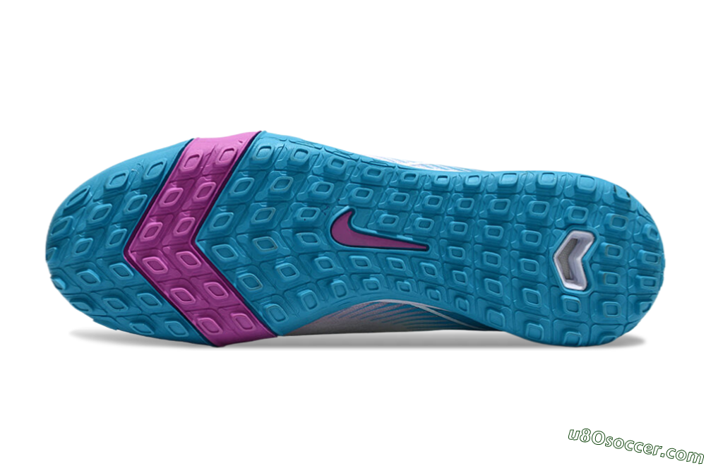 Nike Air Zoom Mercurial Superfly 10 Elite TF Artificial Turf Soccer Shoes - White/Purple/Blue 6